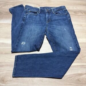 Gap Sexy Boyfriend Jeans Womens 28/6t Blue Distressed 1969 Calcite Denim Tall